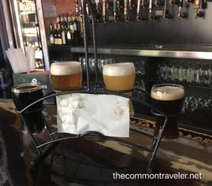 Flagler Village Brewery beer flight