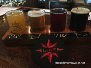 flight of beer at Levante