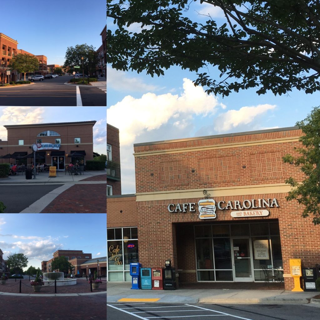 Rizzo Center collage of businesses at Meadowmont, Chapel Hill