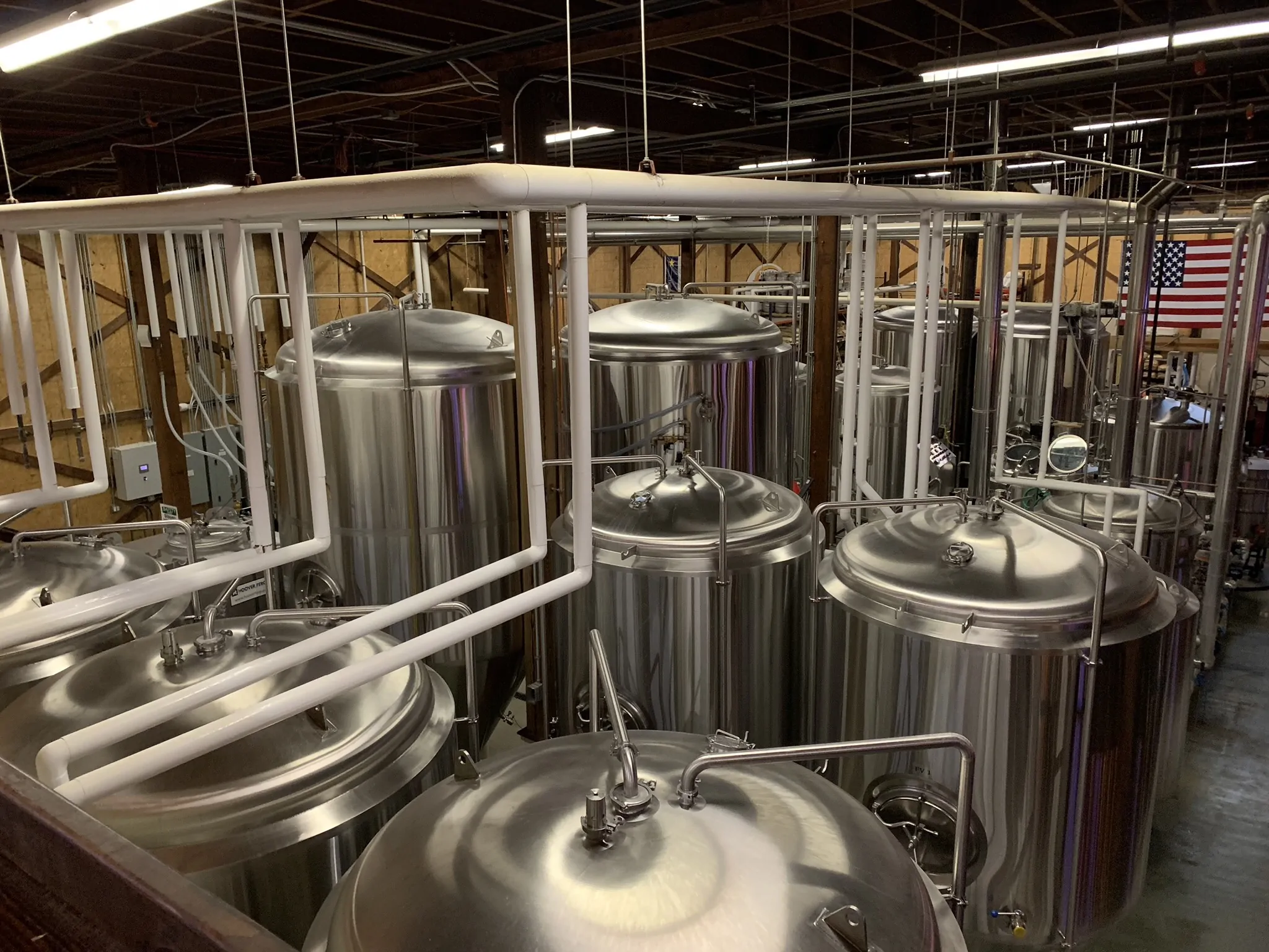 brewing barrels at Cabarrus Brewing Company