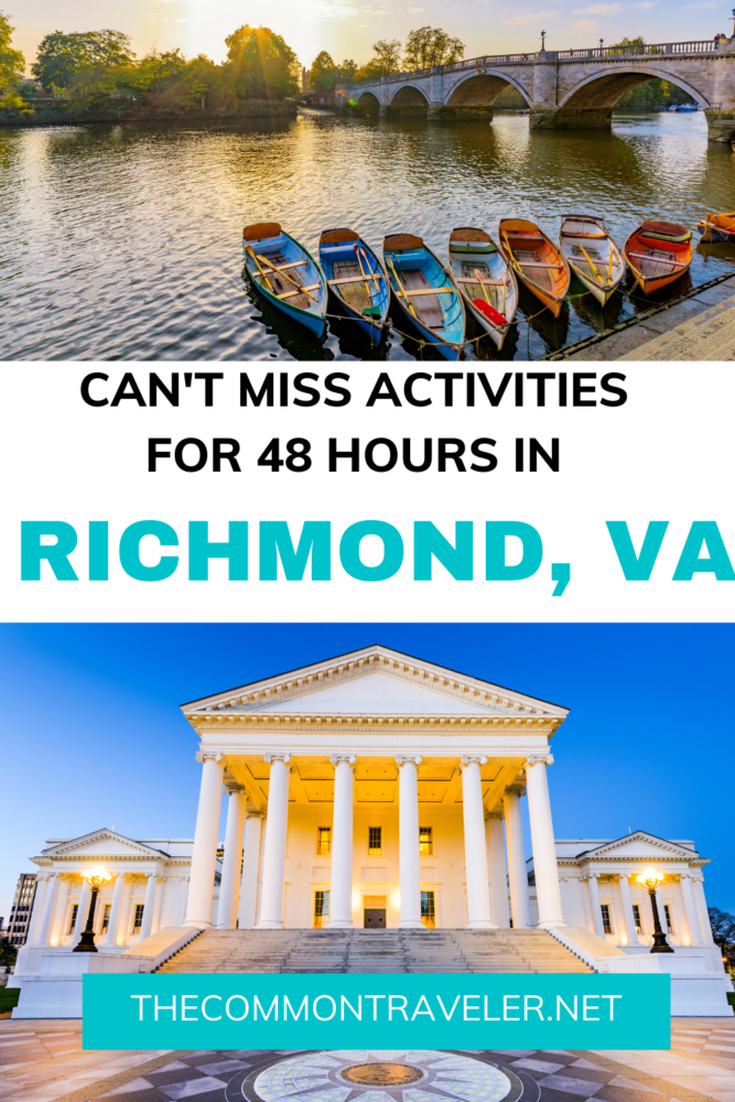 WEEKEND IN RICHMOND VA travel guide featured by top US travel blogger, The Common Traveler