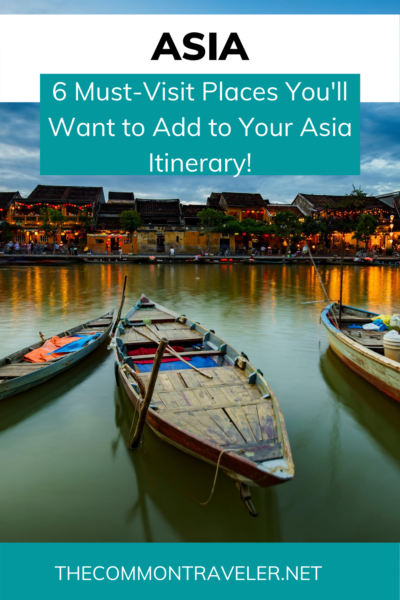 Trying to decide where to go on your trip to Asia? We share the 6 must-visit places you'll want to add to your Asia itinerary! #asia #mustvisitasia #hoian #siemreap #cambodia #vietnam #bali #shanghai #osaka #krabi #thailand #china #japan #southeastasia #honeymoondestinations #southeastasiatravel #angkorwat