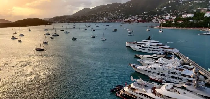 yachts and sailboats in St. Thomas