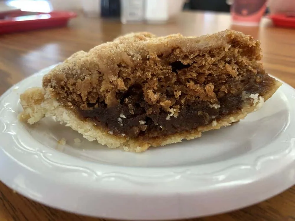 slice of shoofly pie from a PA Dutch country gift and Amish souvenir