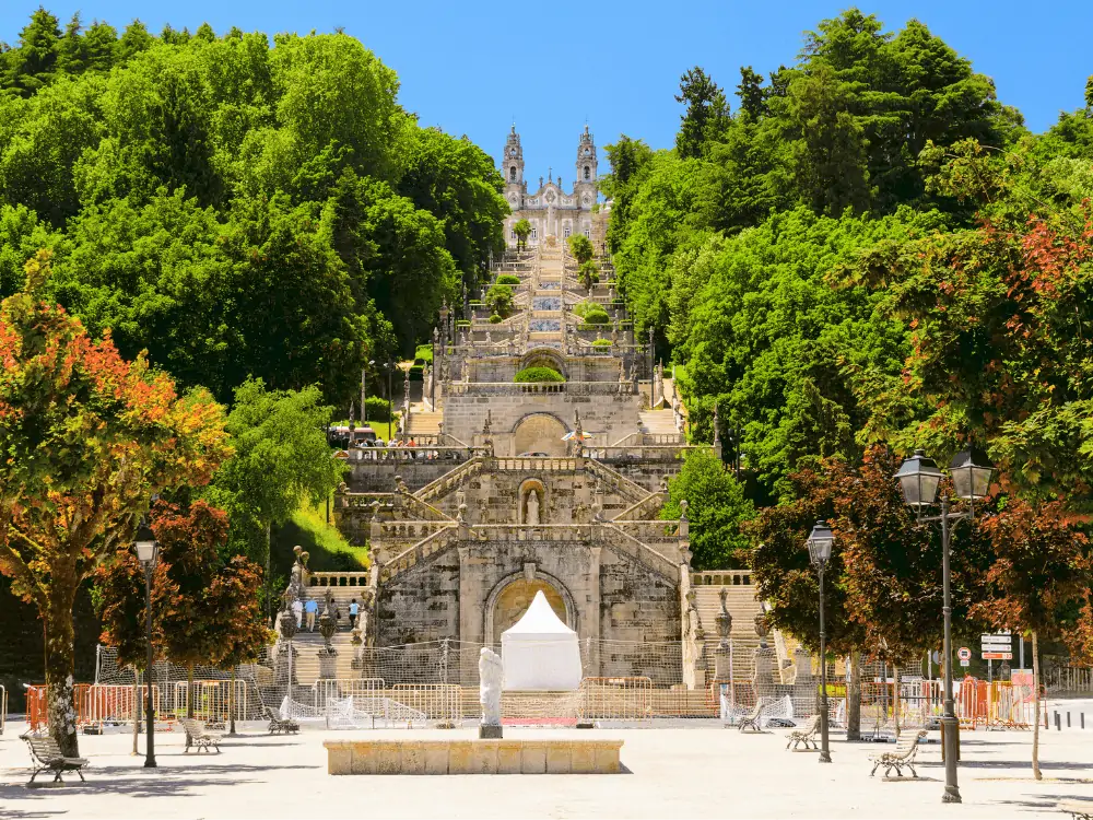 image: steps leading up to Nossa Senhora dos Remedios in Lamego, Portugal |Things to do in Portugal by popular US international blog, The Common Traveler: image of Lamego. 