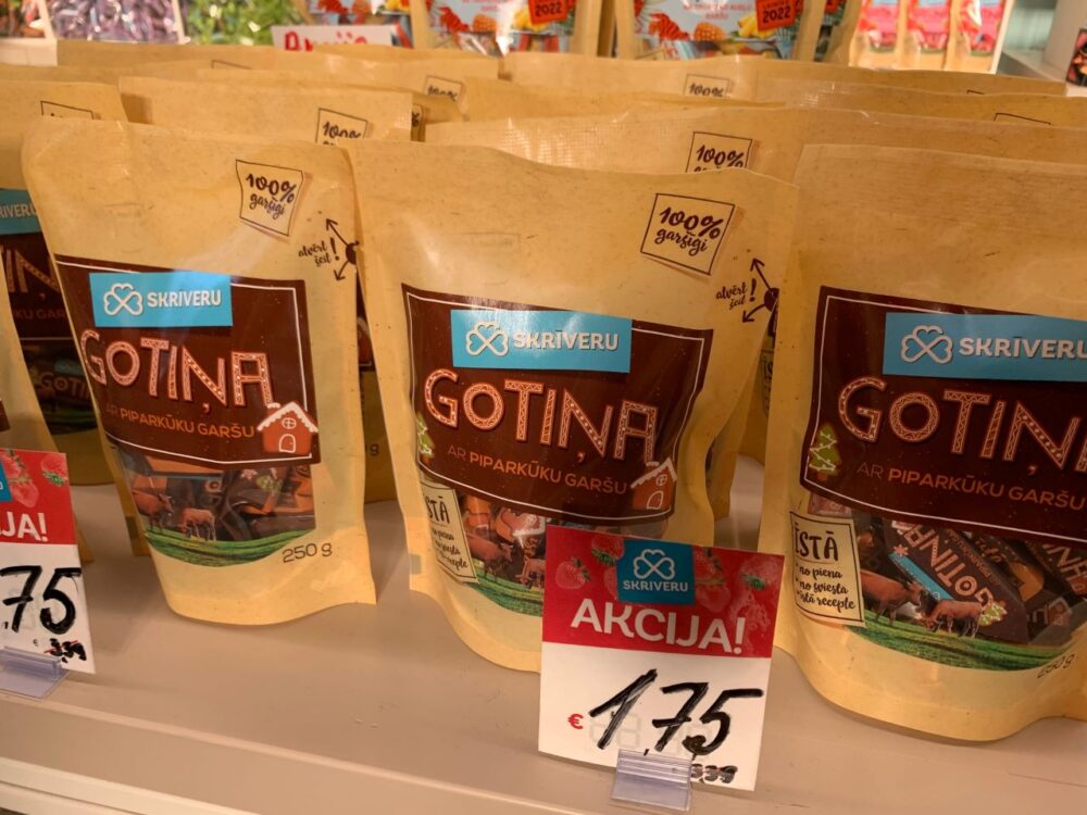Top 10 Best Souvenirs from Latvia featured by The Common Traveler | image: Latvian caramel candy