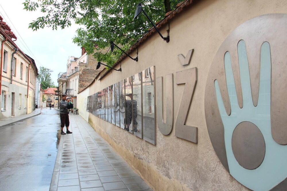 Uzupis Wall in Vilnius, Lithuania