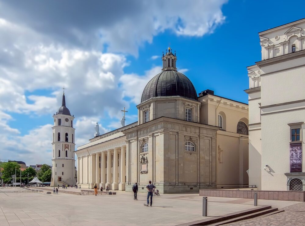 Cathedral Square in Vilnius, Lithuania