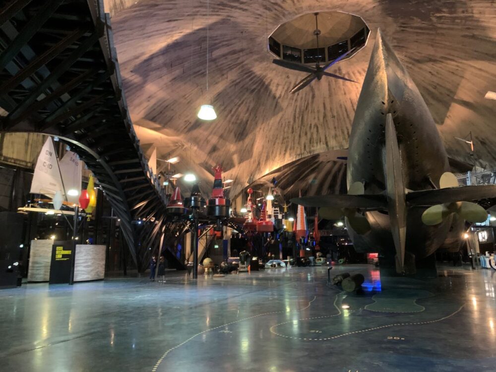 Best Things to do in Tallinn | The Common Traveler | image: inside of Maritime Museum - sailboats, submarine