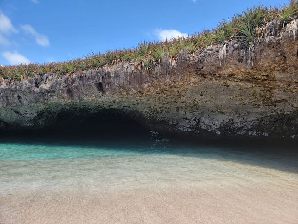 4 Days in Puerto Vallarta | The Common Traveler | image: cave at edge of beach in Puerto Vallarta