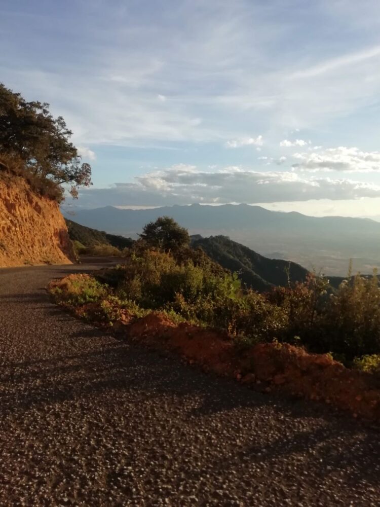 The Ultimate Guide to Hiking Los Pueblos Mancomunados | The Common Traveler | image: view of mountains along hiking trail