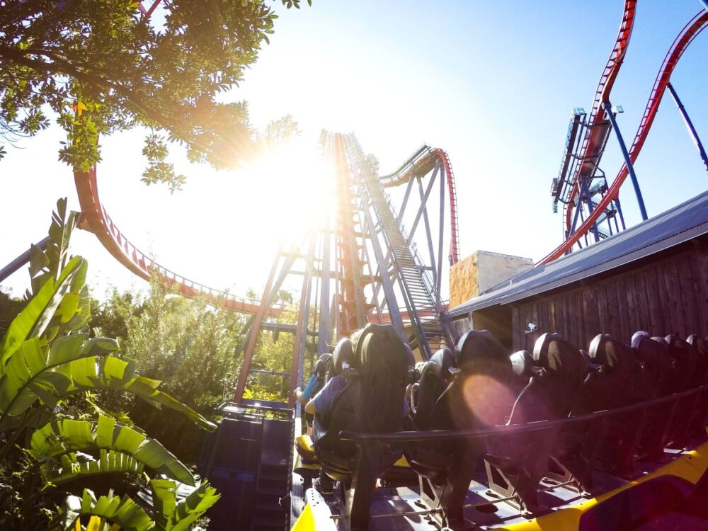 Best Things to Do in Tampa | The Common Traveler | image: roller coaster at Bush Gardens