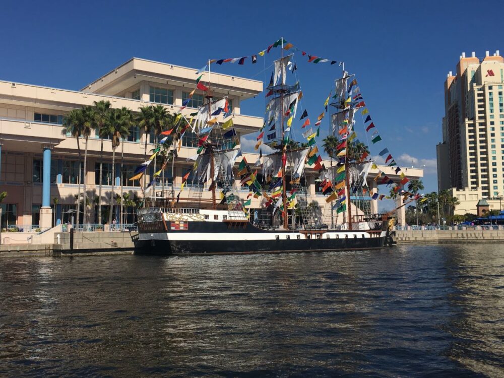 Best Things to Do in Tampa | The Common Traveler | image: pirate ship at Tampa's Riverwalk
