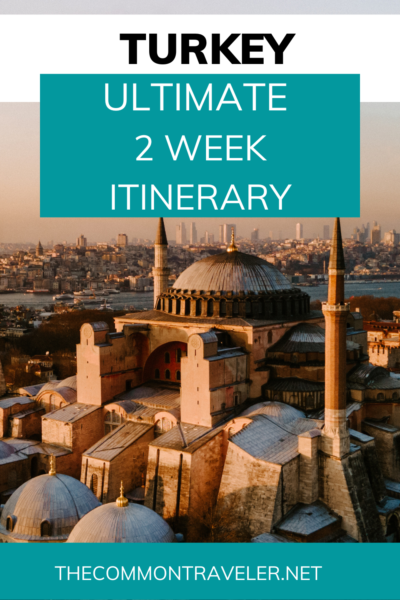 2 Week Turkey Itinerary | The Common Traveler shares how to spend an incredible 2 weeks in Turkey - from where to visit, to how many days to spend in each place, and the major activities in the area. Check it out!
#turkey #turkeyitinerary #turkey2weekitinerary