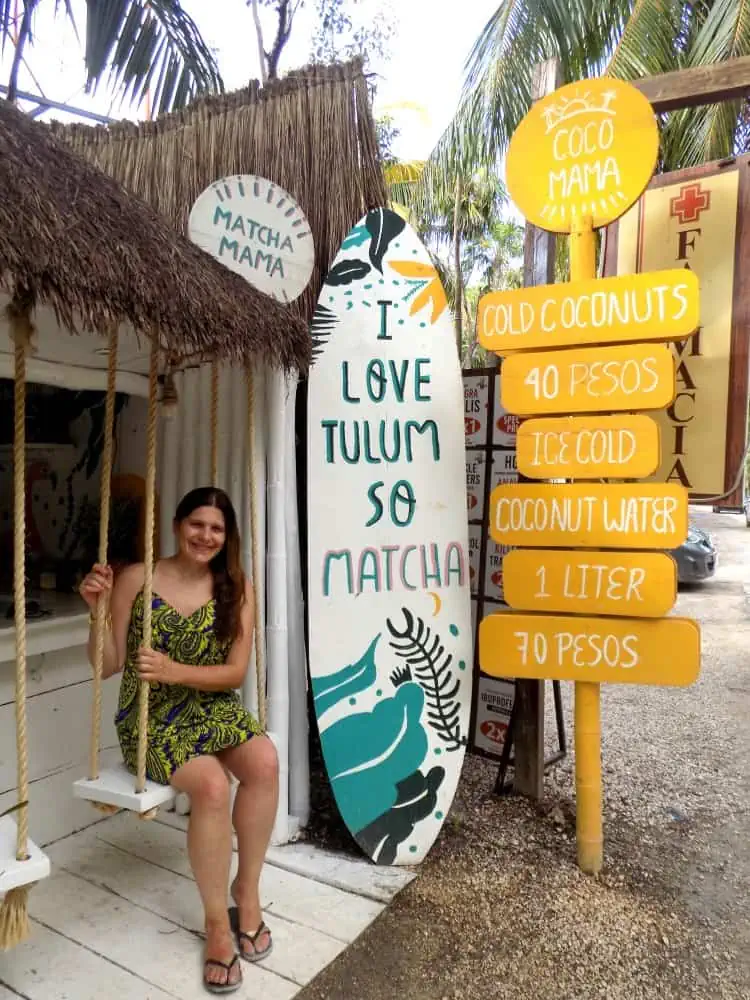 Complete Guide to Tulum on a Budget | The Common Traveler | image: woman at Matcha Mama in Tulum