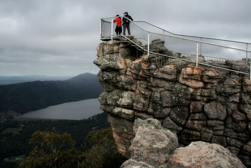 10 Best Things to do in Victoria | The Common Traveler | image: viewpoint on top of rocky outcrop at Grampians National Park