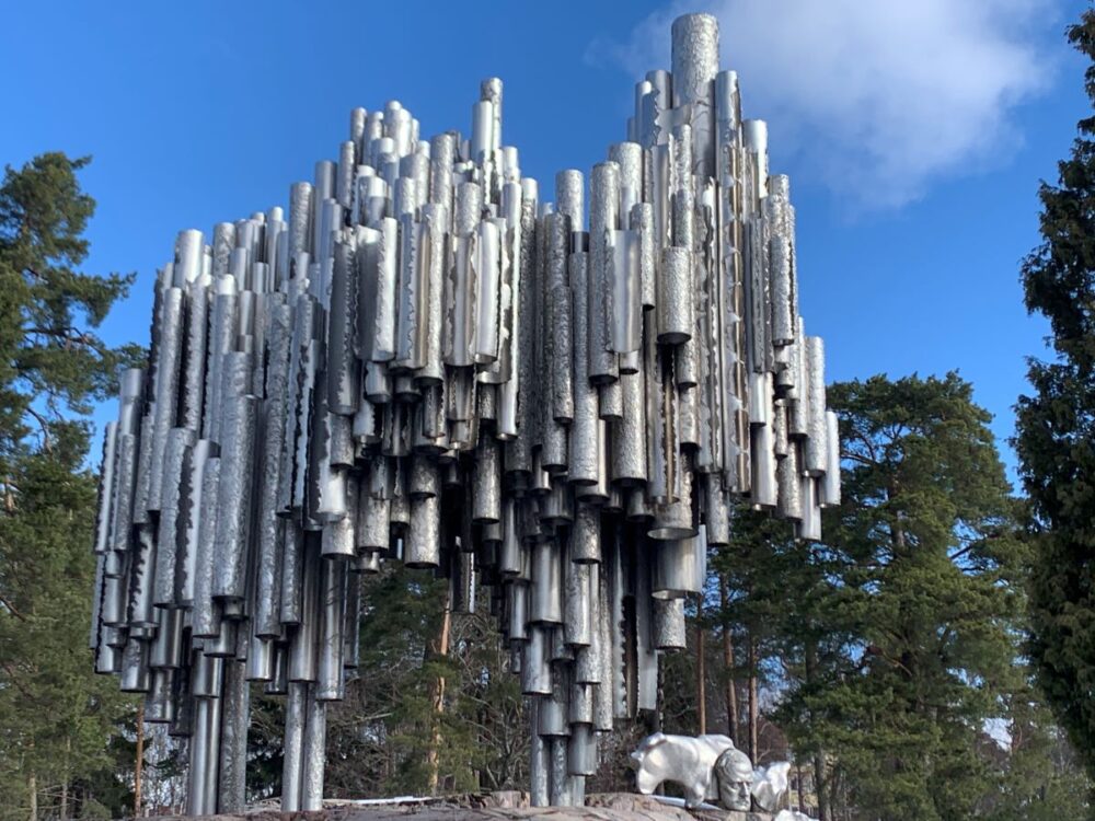 Best Things to Do in Helsinki | The Common Traveler | image: metal pipes of Sibelius Monument