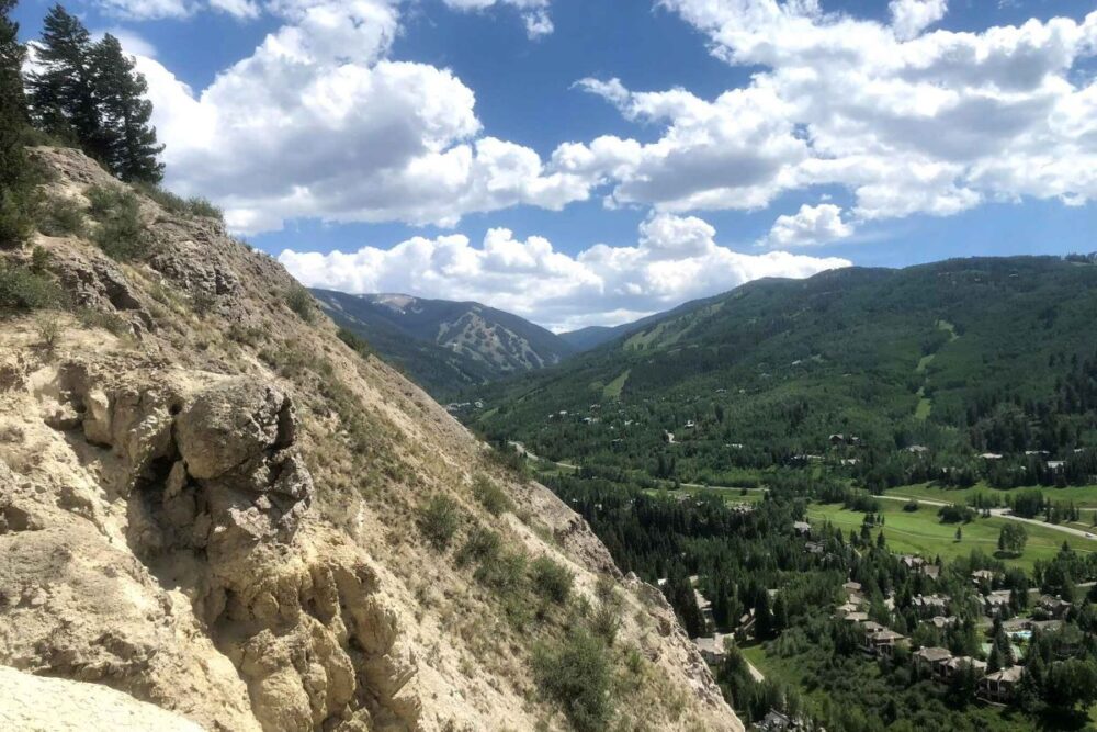 Colorado One Week Itinerary for Summer | The Common Traveler | image: View of Vail in summer from mountain side