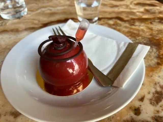 Hungarian Foods and Drinks to Try | The Common Traveler | image: cherry bomb at Cafe Gerbeaud