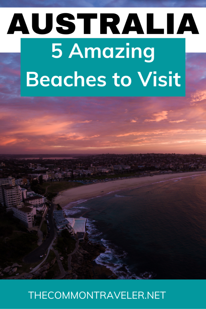 5 Amazing Beaches to Visit in Australia | The Common Traveler shares 5 amazing beaches to visit in Australia. From world-famous Bondi Beach, to Wineglass Bay, Cable Beach in WA; Noosa Main Beach on the popular Sunshine Coast; and Whitehaven Beach in the Great Barrier Reef.
