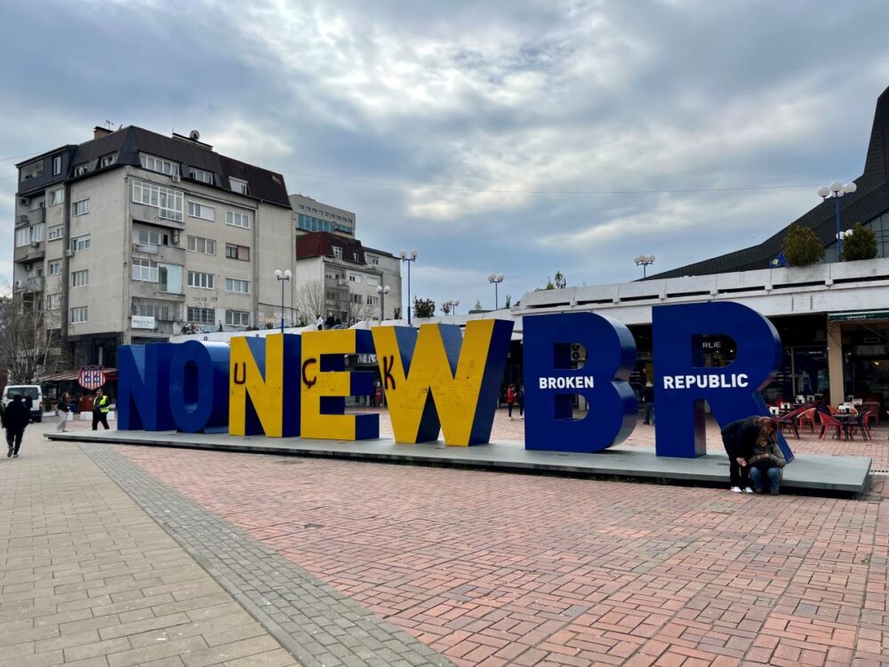 Pristina Itinerary | The Common Traveler | image: Newborn sign