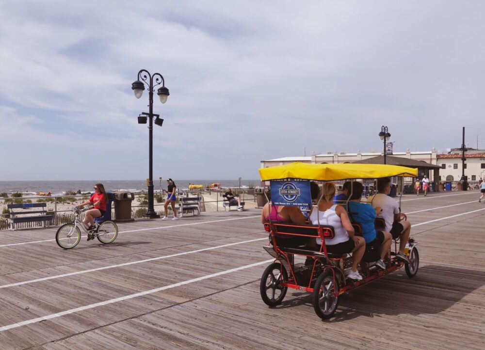 11 Best Things to Do in Ocean City NJ | The Common Traveler | image: bikes on Ocean City NJ boardwalk