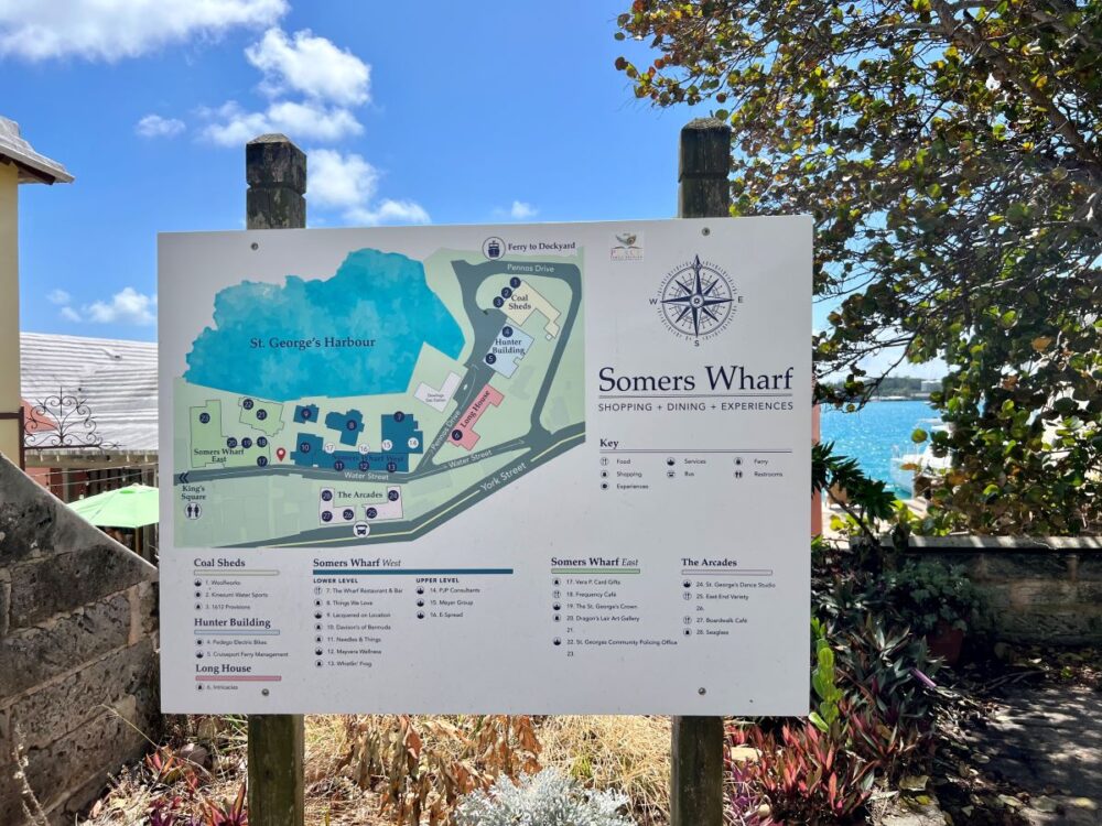 Visiting St. George's Bermuda On Your Own | The Common Traveler | image: map of St. George's Harbour
