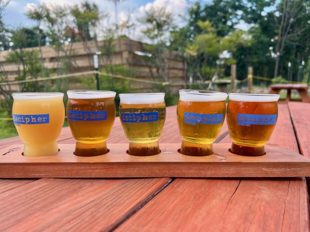 15+ Amazing Things to Do in Charlottesville, Virginia | The Common Traveler | image: flight of beers at Decipher