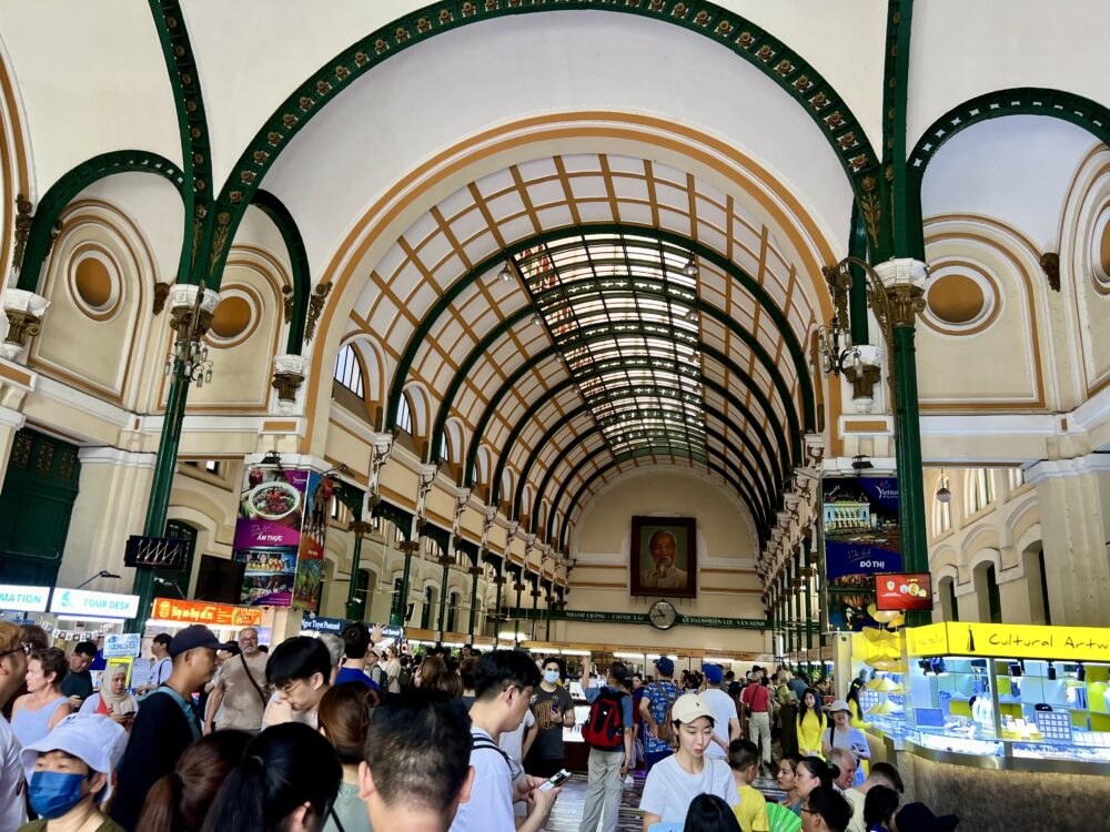 Self-Guided Walking Tour of Ho Chi Minh | The Common Traveler | image: inside the Saigon Central Post Office