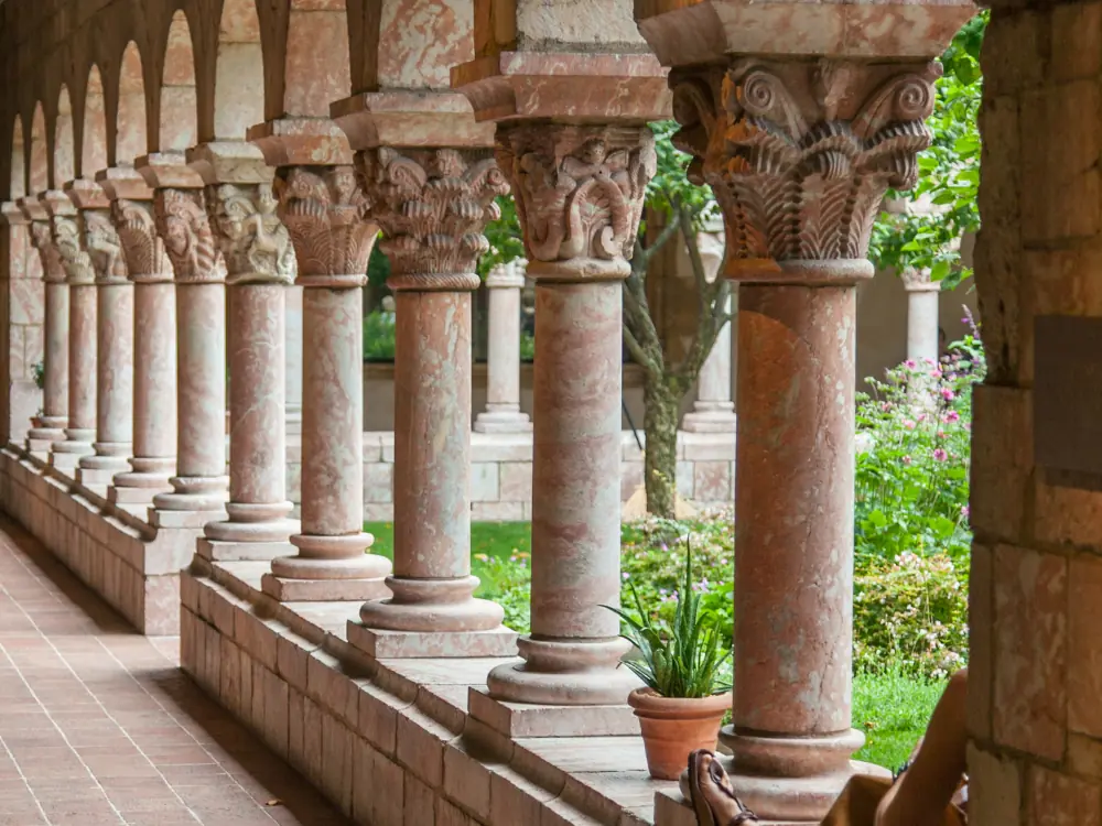 marble columns at New York's Cloister Museum