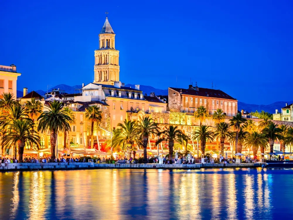 Best Day Trips From Split, Croatia | The Common Traveler | image: Split at night
