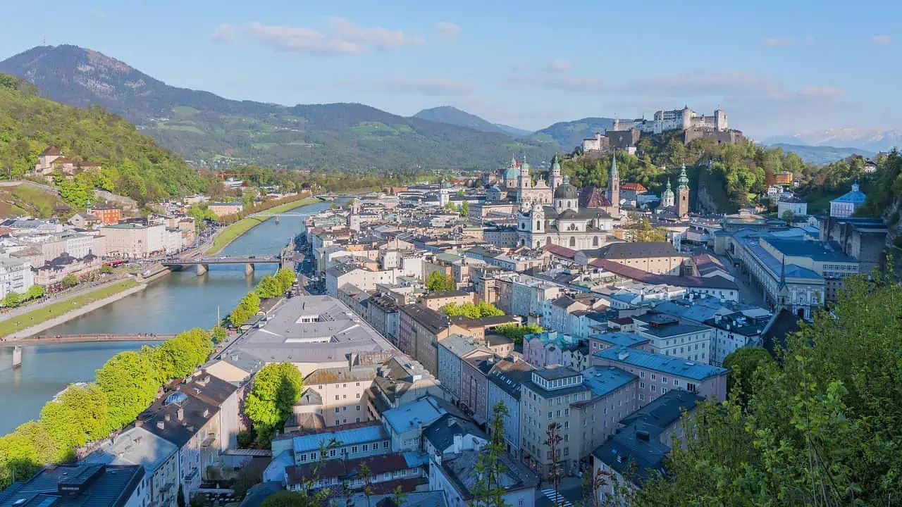 Best Things to Do in Salzburg, Austria | The Common Traveler | image: Salzburg aerial view