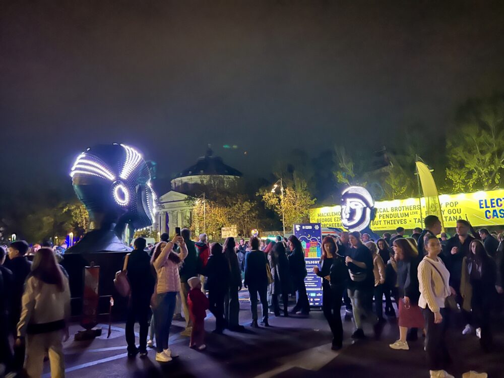 Things to Do in Bucharest | The Common Traveler | image: art installation at Spotlight Festival