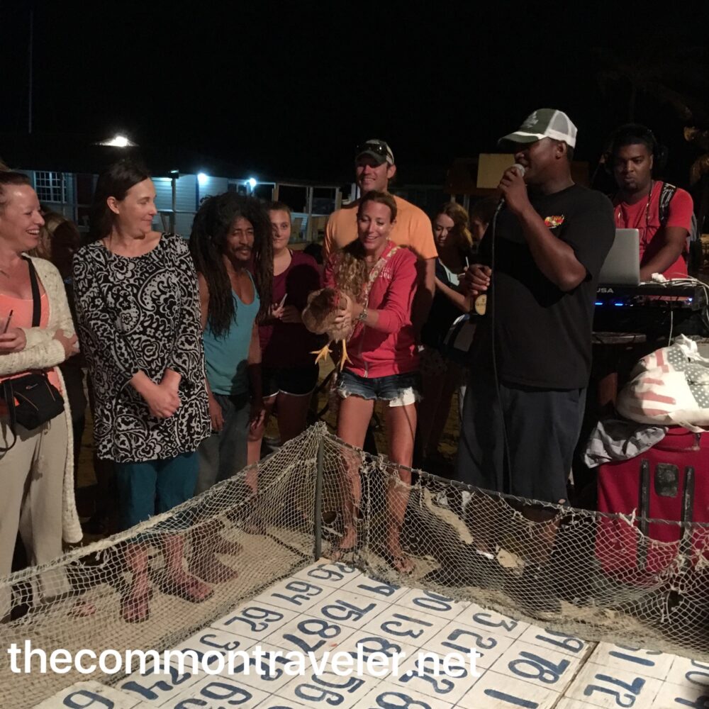 Caye Caulker or Ambergris Caye? | The Common Traveler | image: audience at chicken drop in San Pedro