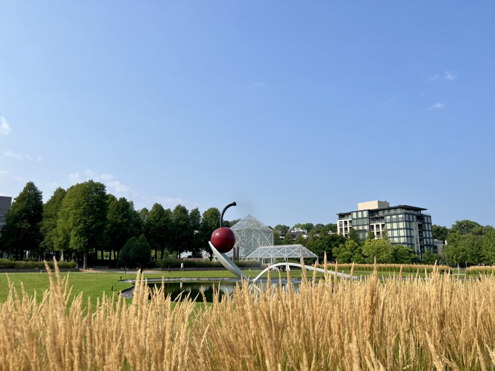 Best Things to Do in Downtown Minneapolis | The Common Traveler | image: Sculpture Garden - cherry on spoon statue