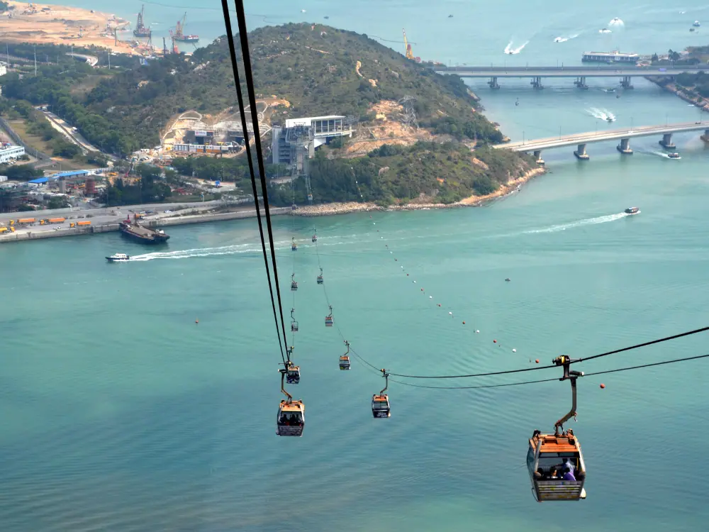 Best Things to Do in Hong Kong | The Common Traveler | image: Ngong Ping 360 cable cars