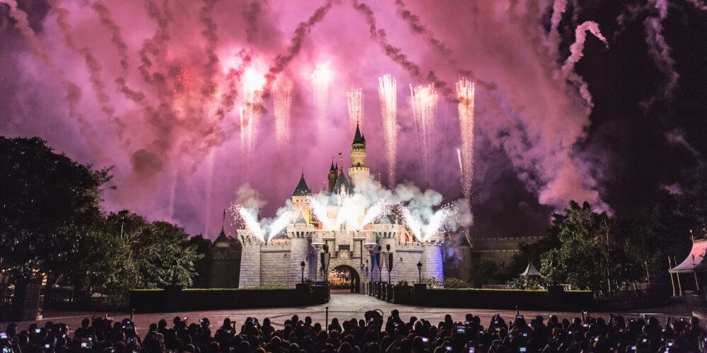 Best Things to Do in Hong Kong | The Common Traveler | image: fireworks at castle in Disneyland Hong Kong