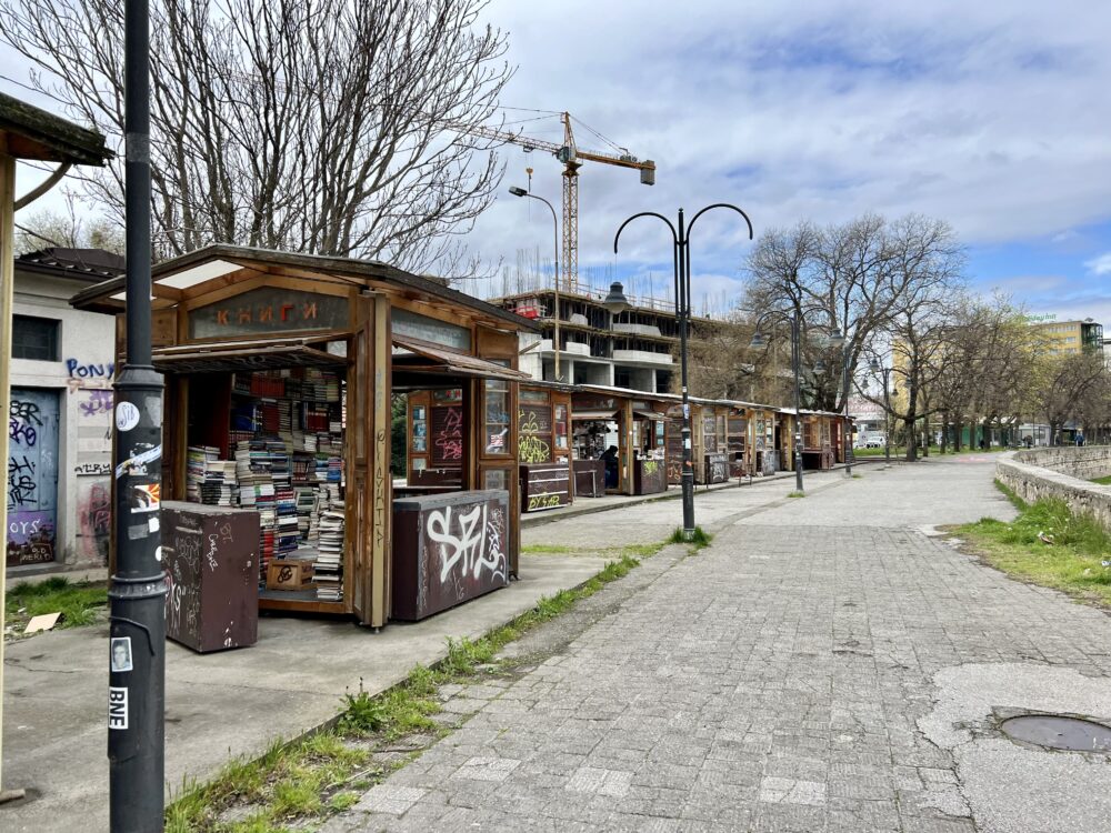 Best Things to Do in Skopje | The Common Traveler | image: book stores along river