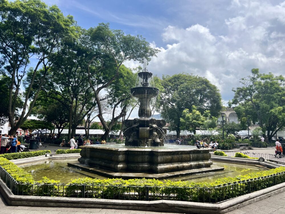 Unforgettable Things to Do in Antigua, Guatemala | The Common Traveler | image: fountain in Central Park