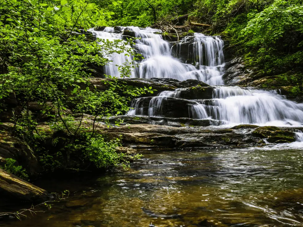 Best Things to Do in Bristol TN and VA | The Common Traveler | image: waterfall at Cherokee National Forest