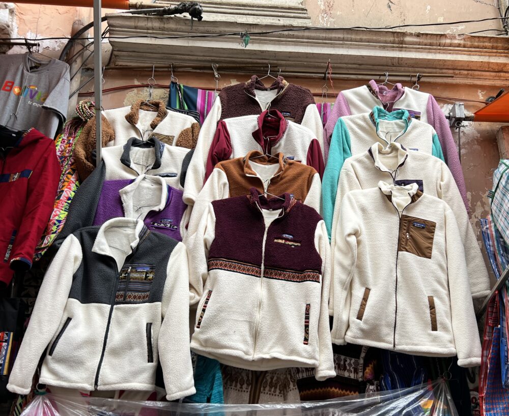 Bolivia Souvenirs | The Common Traveler | image: jackets similar to Patagonia jackets