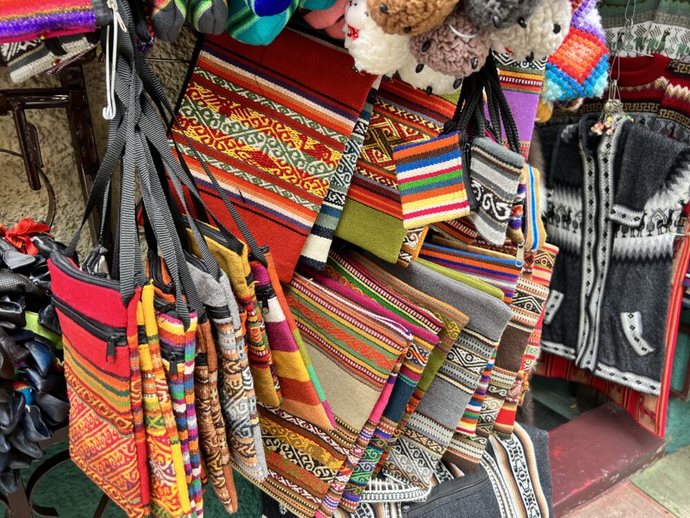 Bolivia Souvenirs | The Common Traveler | image: variety of Bolivian bags