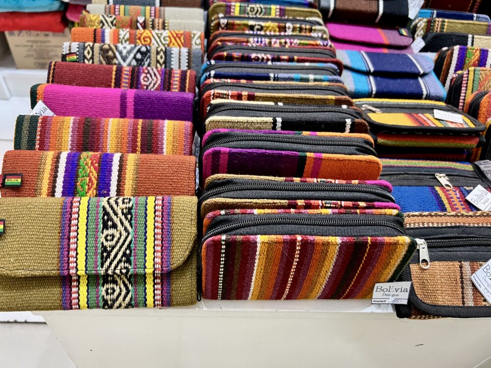 Bolivia Souvenirs | The Common Traveler | image: bolivian textile wallets