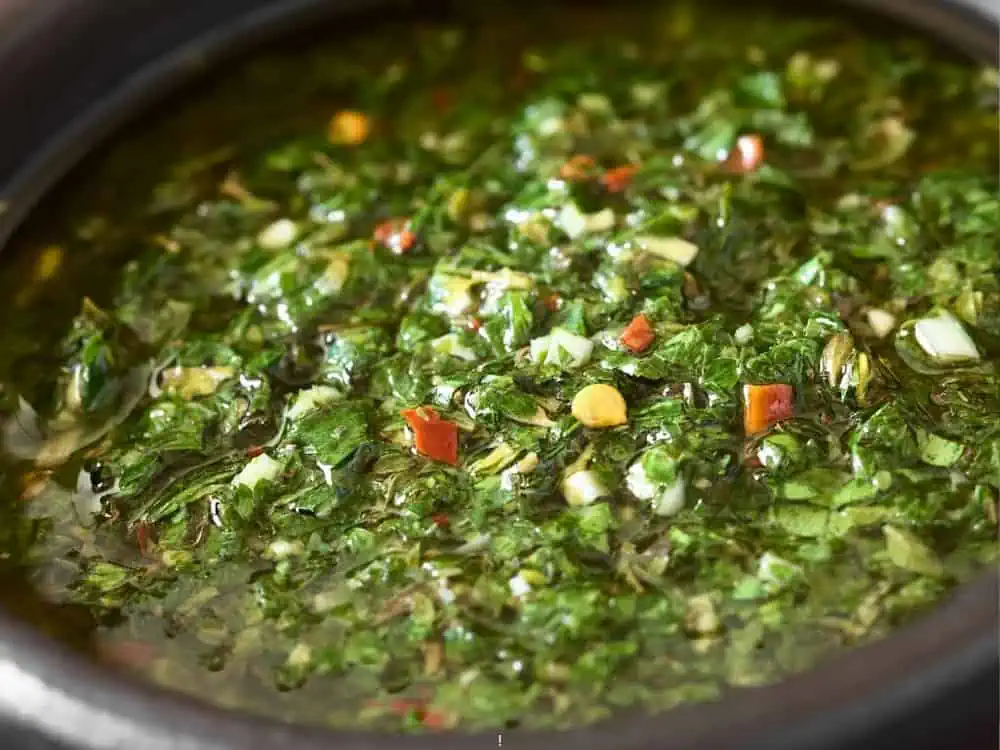 Best Foods and Drinks to Try in Argentina | The Common Traveler | image: chimichurri up close