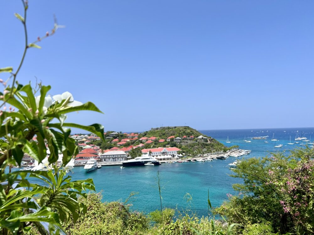 Self-Guided Walking Tour of Gustavia, St Barts | The Common Traveler | image: view of harbor from higher ground