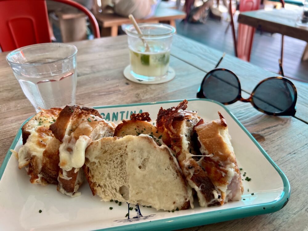Self-Guided Walking Tour of Gustavia, St Barts | The Common Traveler | image: plate of cheesy bread
