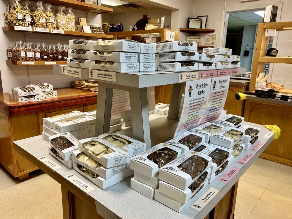 28 Best Things to Do in Helen, GA | The Common Traveler | image: inside of Hansel & Gretel with their chocolate display