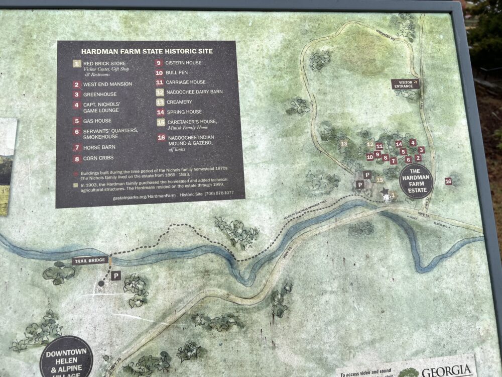 28 Best Things to Do in Helen, GA | The Common Traveler | image: map of trails at Hardman Farm