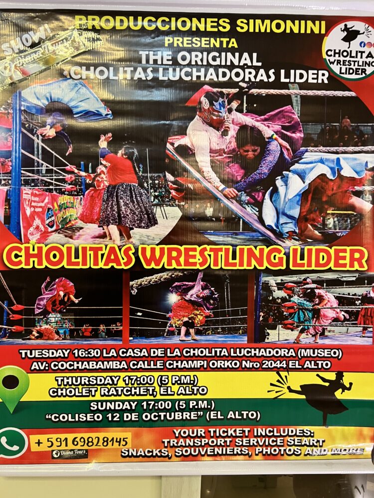 Guide to La Paz, Bolivia | The Common Traveler | image: Cholitas Wrestling poster