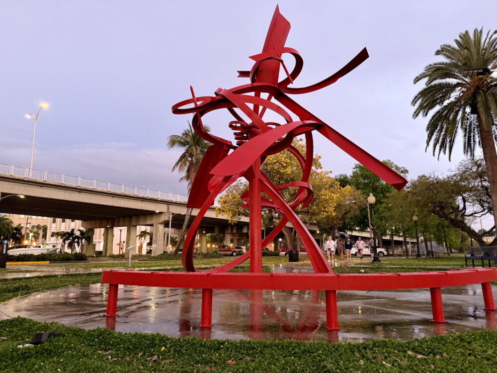 Haunted Fort Myers | The Common Traveler | image: red metal fire dance sculpture
